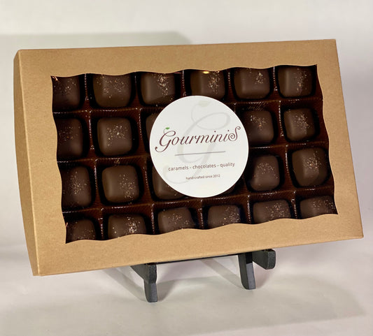 24 Piece Hand-Made Chocolate Covered Salted Caramels