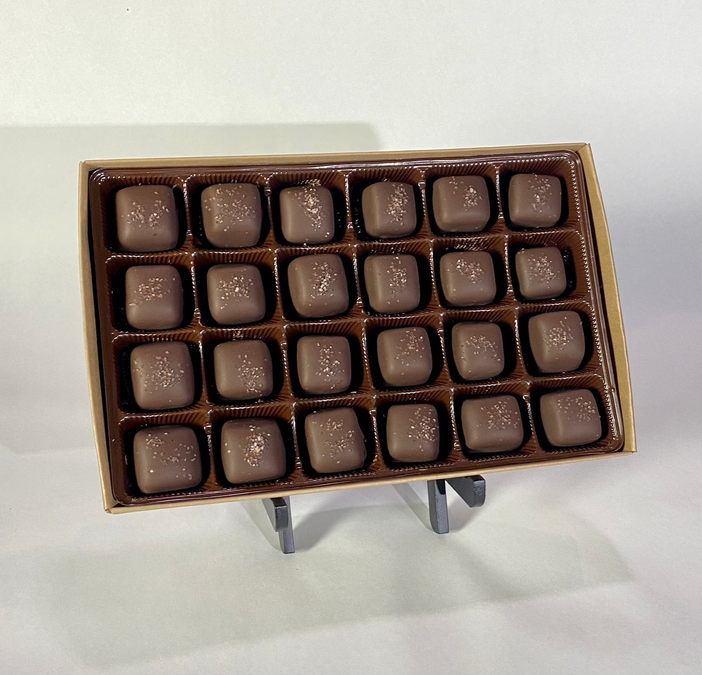 24 Piece Hand-Made Chocolate Covered Salted Caramels