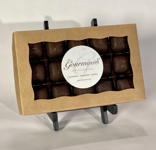15 Piece Hand-Made Chocolate Covered Salted Caramels