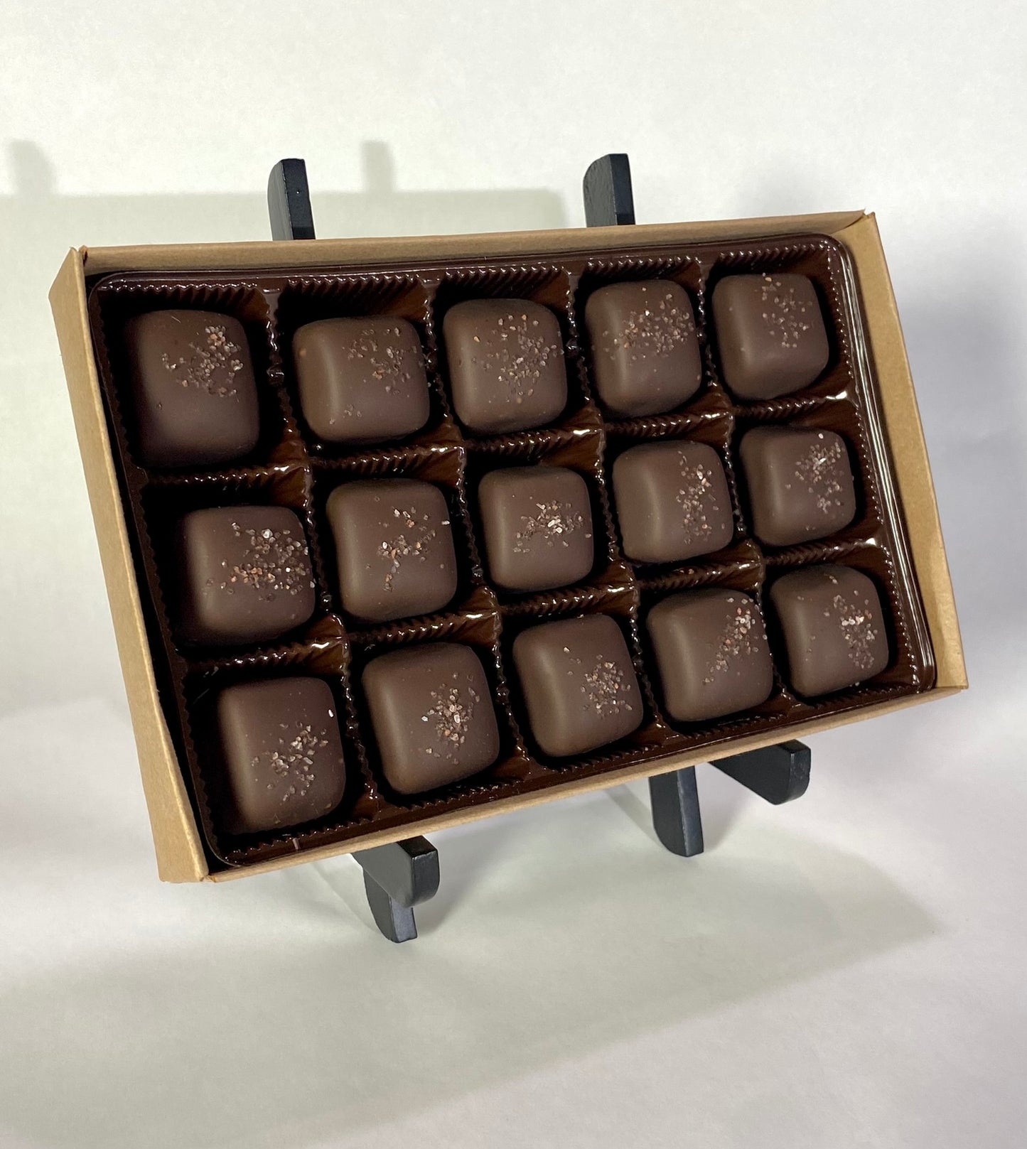 15 Piece Hand-Made Chocolate Covered Salted Caramels